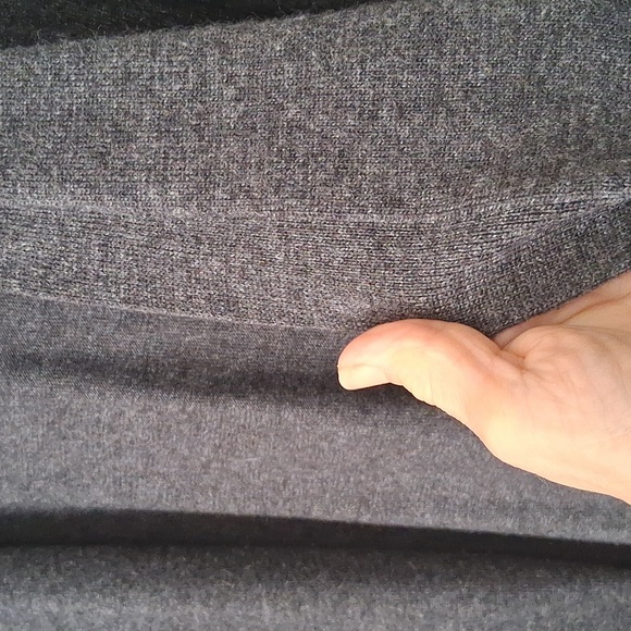 Matty M Charcoal Gray Knit Open Front Long Sweater Pockets Sz XXL - Picture 6 of 7